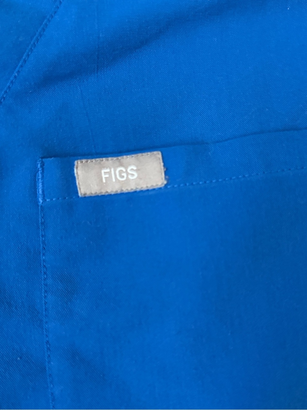 Figs Women’s Scrub Set - Cobalt Blue Catarina Top (XXS)& Livingston Pants(XS) - Picture 6 of 6